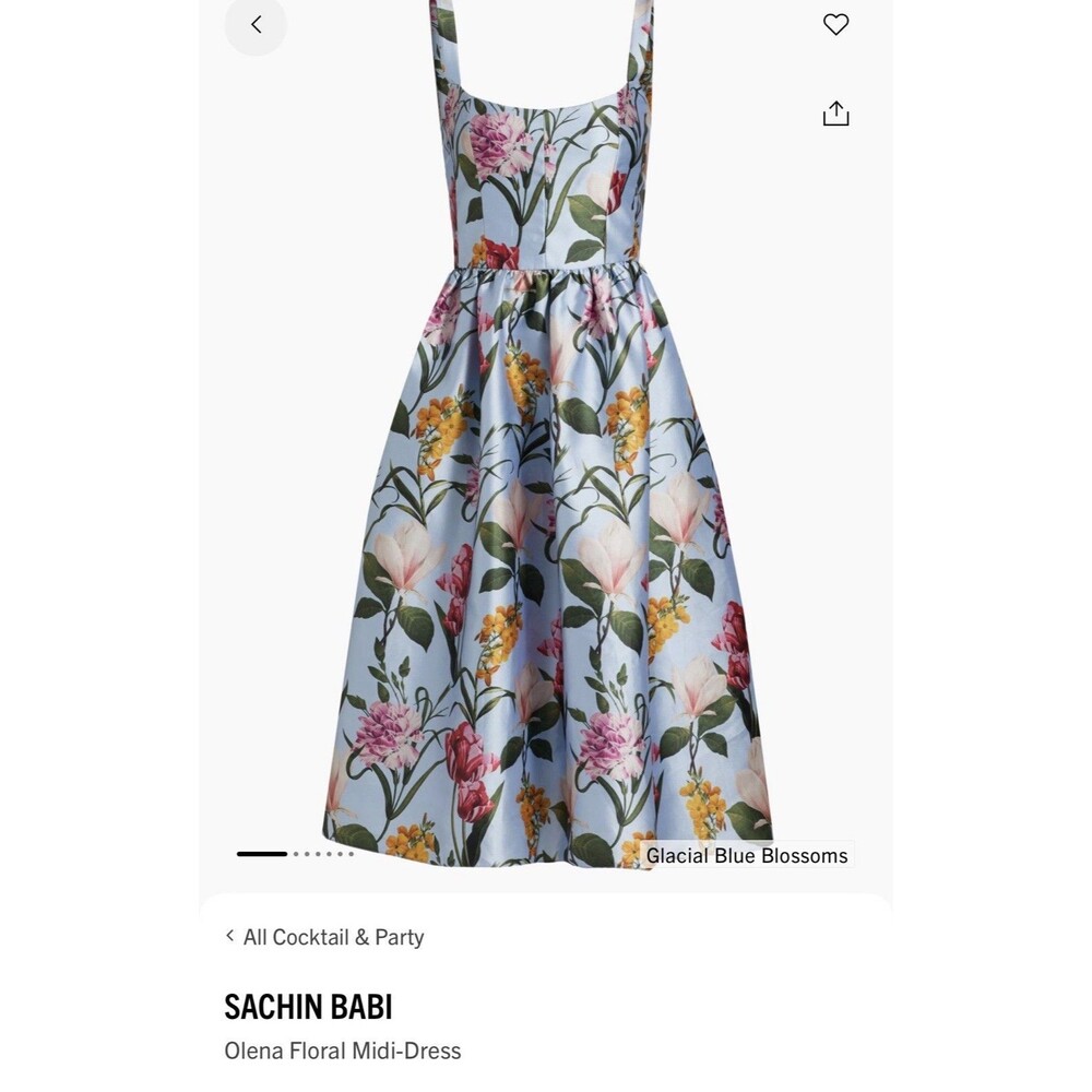 Sachin & Babi Women’s Olena Floral Midi Dress Size 2 - Picture 3 of 8